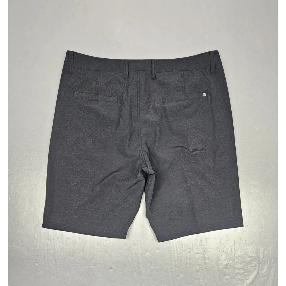 Travis Mathew Golf Shorts Mens 36 Midnight Black Athletic Performance Flat Front - Picture 7 of 8